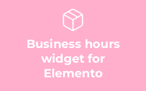 Business hours widget for Elemento