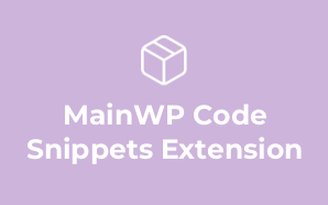 MainWP Code Snippets Extension