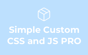 Simple Custom CSS and JS PRO