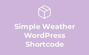 Simple Weather WordPress Shortcode