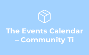 The Events Calendar – Community Ti