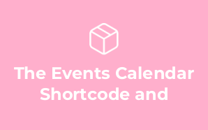 The Events Calendar Shortcode and
