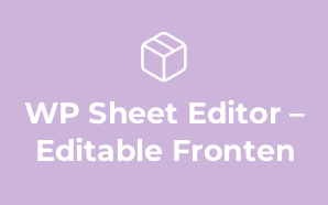 WP Sheet Editor – Editable Fronten
