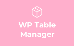 WP Table Manager