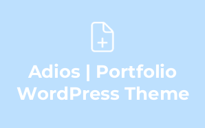 Adios | Portfolio WordPress Theme
