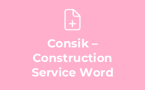 Consik – Construction Service Word