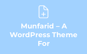 Munfarid – A WordPress Theme For