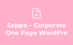 Seppo – Corporate One Page WordPre
