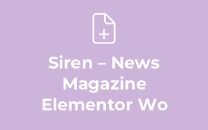 Siren – News Magazine Elementor Wo